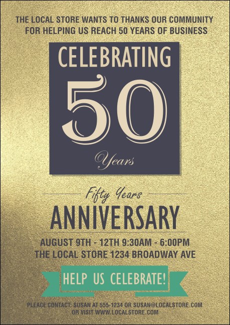 50th Anniversary Postcard Product Front