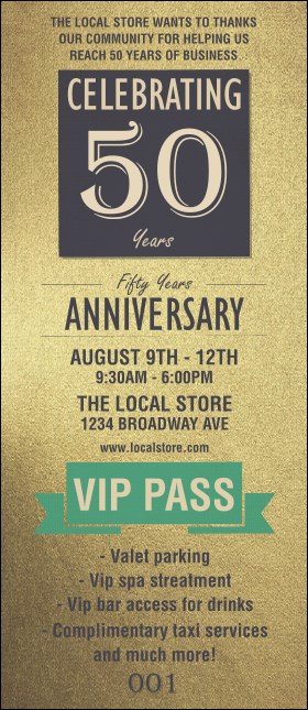 50th Anniversary VIP Pass