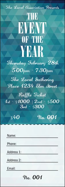 All Purpose Blue Raffle Ticket