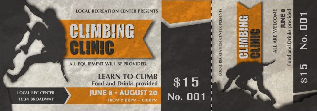 Climbing Event Ticket