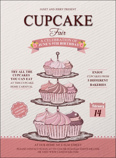 Cupcake Invitation Product Front