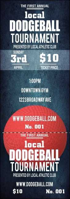 Dodgeball Event Ticket Product Front