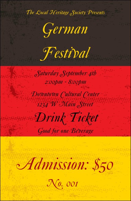 German Flag Drink Ticket