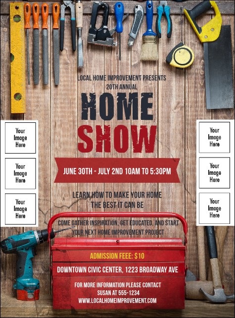 Home Improvement Logo Flyer Product Front