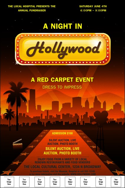 Hollywood Skyline Logo Poster