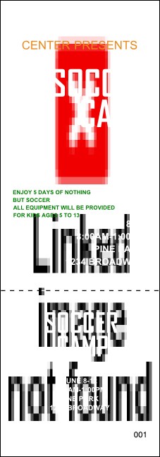 Soccer Camp Event Ticket Product Front