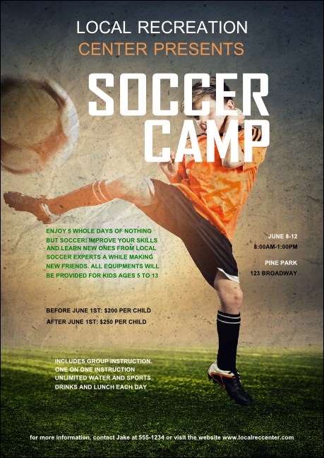 Soccer Camp Postcard