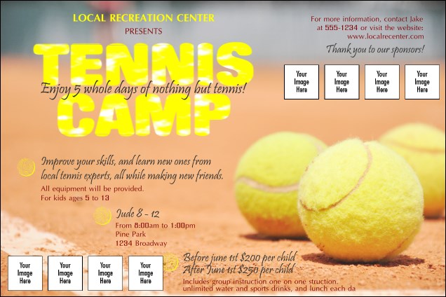 Tennis Camp Logo Poster