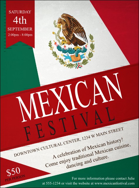 Mexican Flag Flyer Product Front
