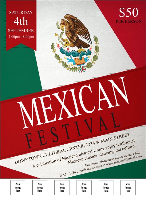 Mexican Flag Logo Flyer Product Front