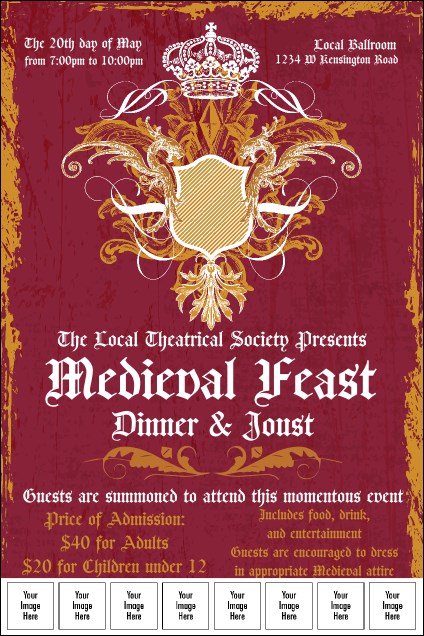 Medieval Banquet Logo Poster Product Front