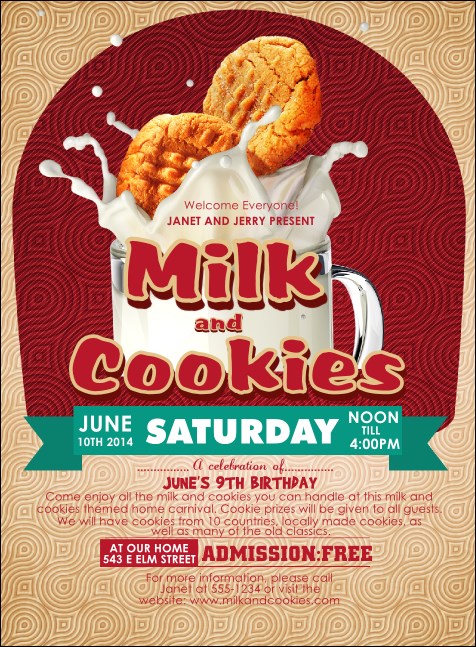 Milk & Cookies Invitation Product Front