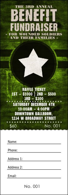 Military Raffle Ticket Product Front