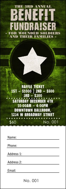 Military Raffle Ticket