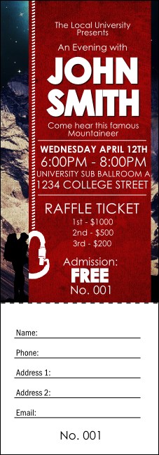 Mountaineering Raffle Ticket