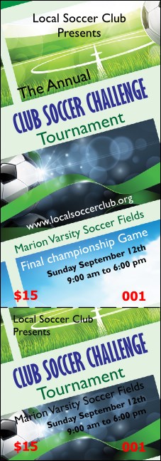 Soccer Ribbon Event Ticket