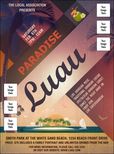 Paradise Logo Flyer Product Front