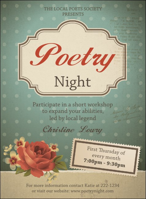 Poetry Invitation Product Front