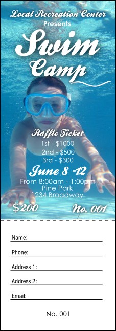 Swim Camp Raffle Ticket