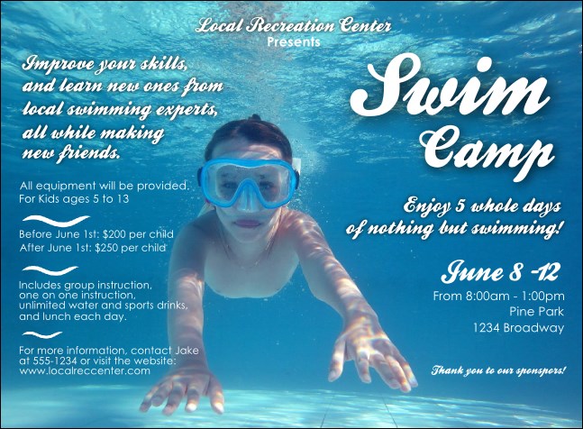Swim Camp Invitation