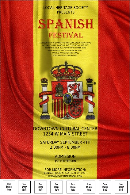 Spanish Flag Logo Poster