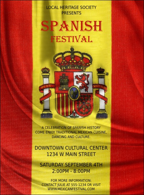 Spanish Flag Invitation Product Front