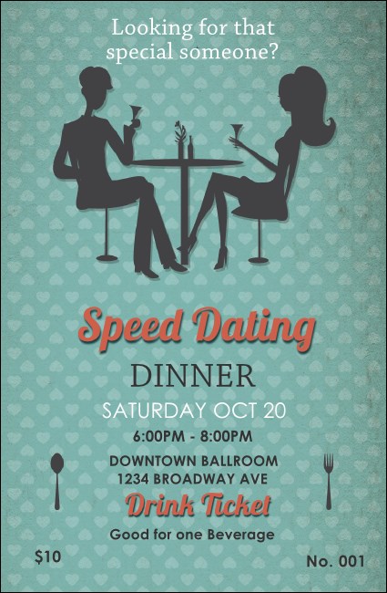 Speed Dating Drink Ticket Product Front