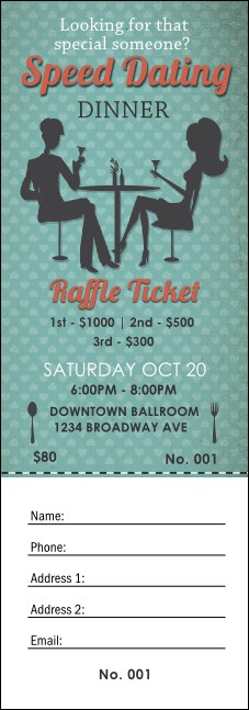 Speed Dating Raffle Ticket