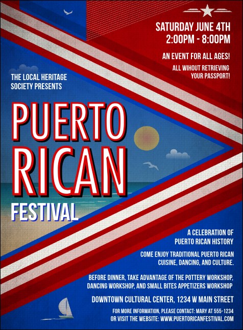 Puerto Rico Flag Invitation Product Front