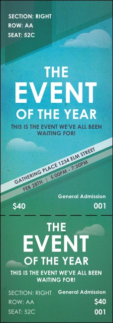 Clouds Reserved Event Ticket Product Front
