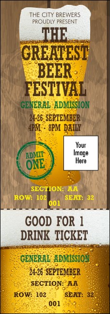 Beer Festival Reserved Event Ticket Product Front