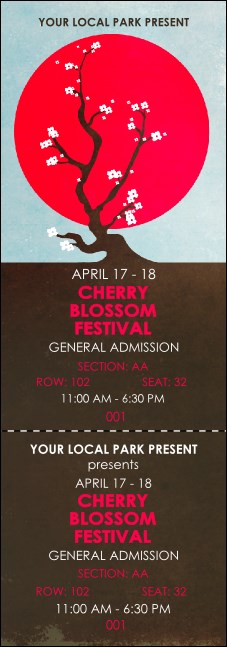 Cherry Blossom Reserved Event Ticket Product Front