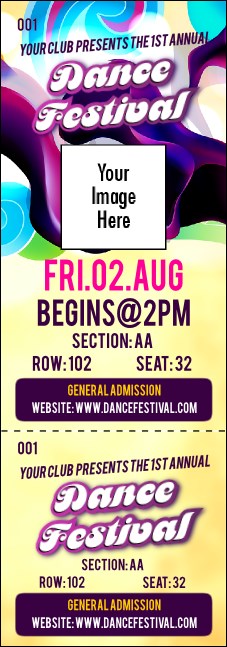 Disco Dance Festival Reserved Event Ticket Product Front