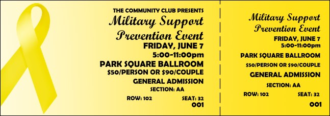 Yellow Ribbon Reserved Event Ticket