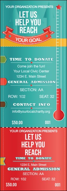 Fundraising Thermometer  Reserved Event Ticket