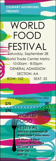 World Food Festival Reserved Event Ticket Product Front