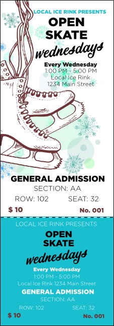 Ice Skating Reserved Event Ticket Product Front