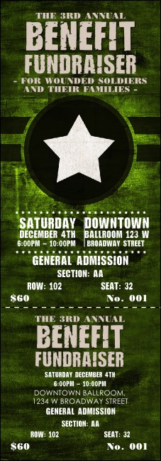 Military Reserved Event Ticket Product Front