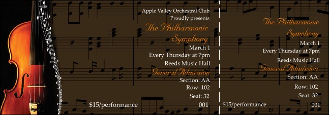 Symphony Reserved Event Ticket