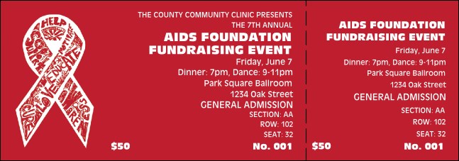 AIDS Fundraising Reserved Event Ticket