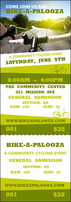 Bike A Palooza Reserved Event Ticket Product Front