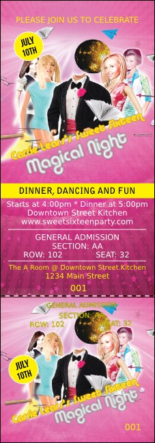 Birthday Party Reserved Event Ticket Product Front