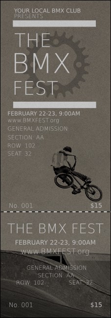 BMX Reserved Event Ticket Product Front