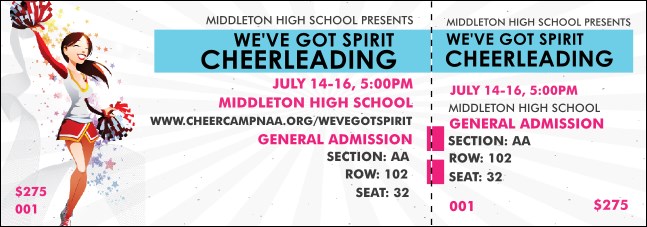 Cheerleading Spirit Reserved Event Ticket