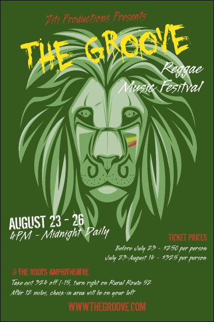 Reggae Lion Poster