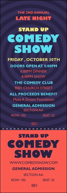 Comedy Spirals Reserved Event Ticket Product Front