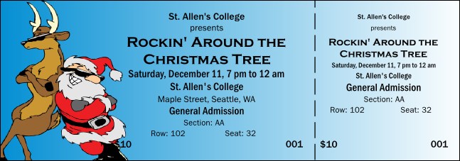 Cool Christmas 001 Reserved Event Ticket Product Front