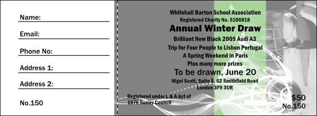 Cricket Raffle Ticket