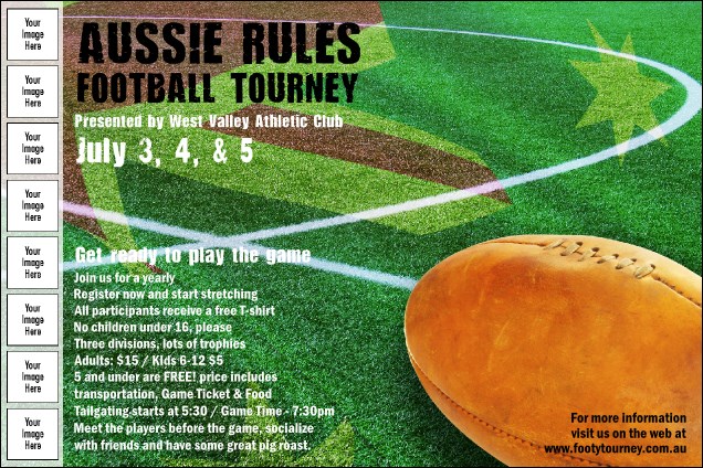 Aussie Rules Football Image Poster Product Front