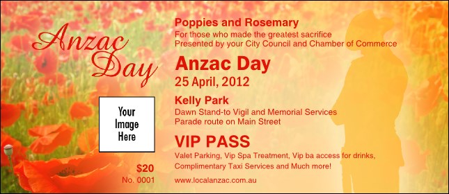 Anzac Day VIP Pass Product Front